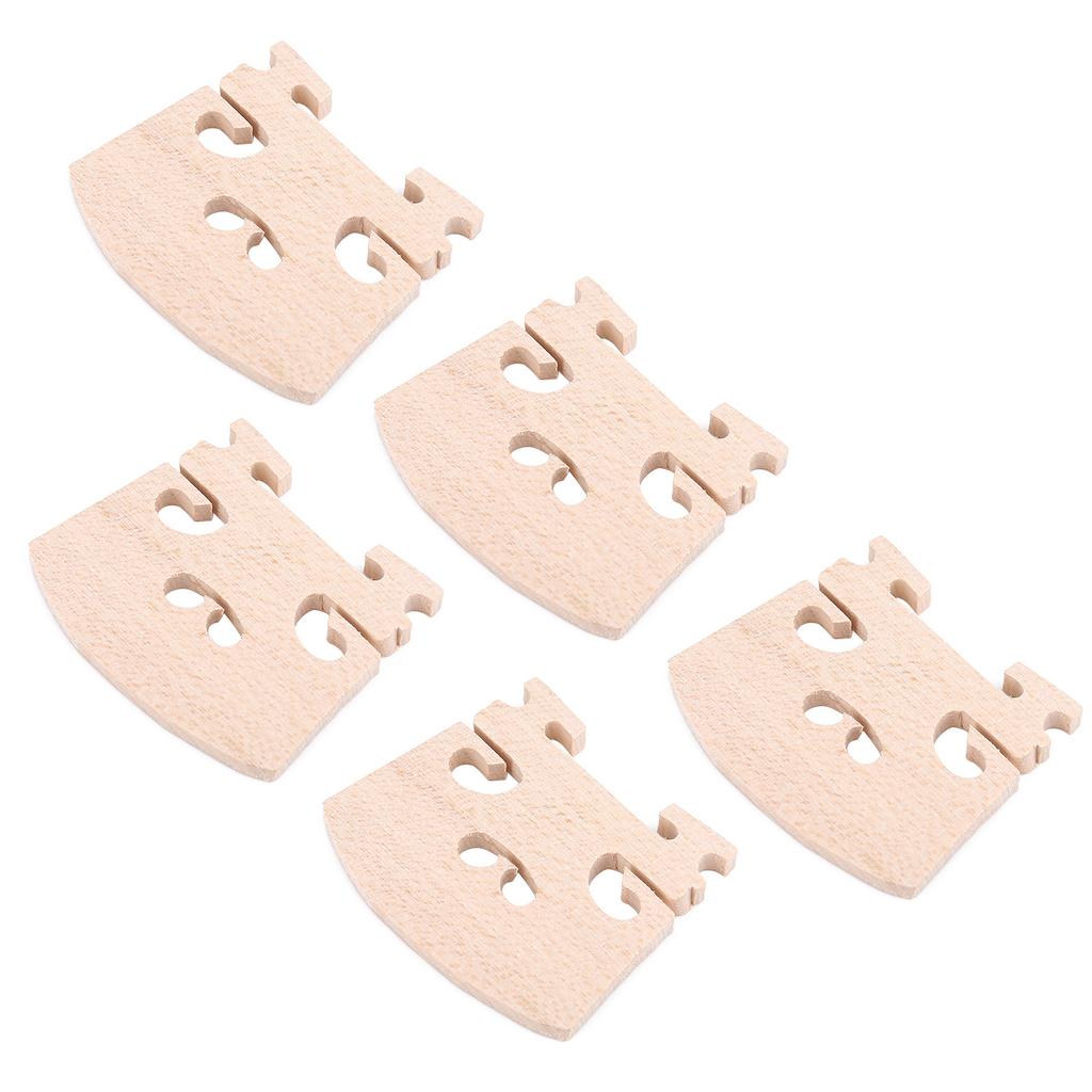 5Pcs Maple Wood Violin Bridges Parts Instrument Fitting Accessory for 4 4 Size Violin