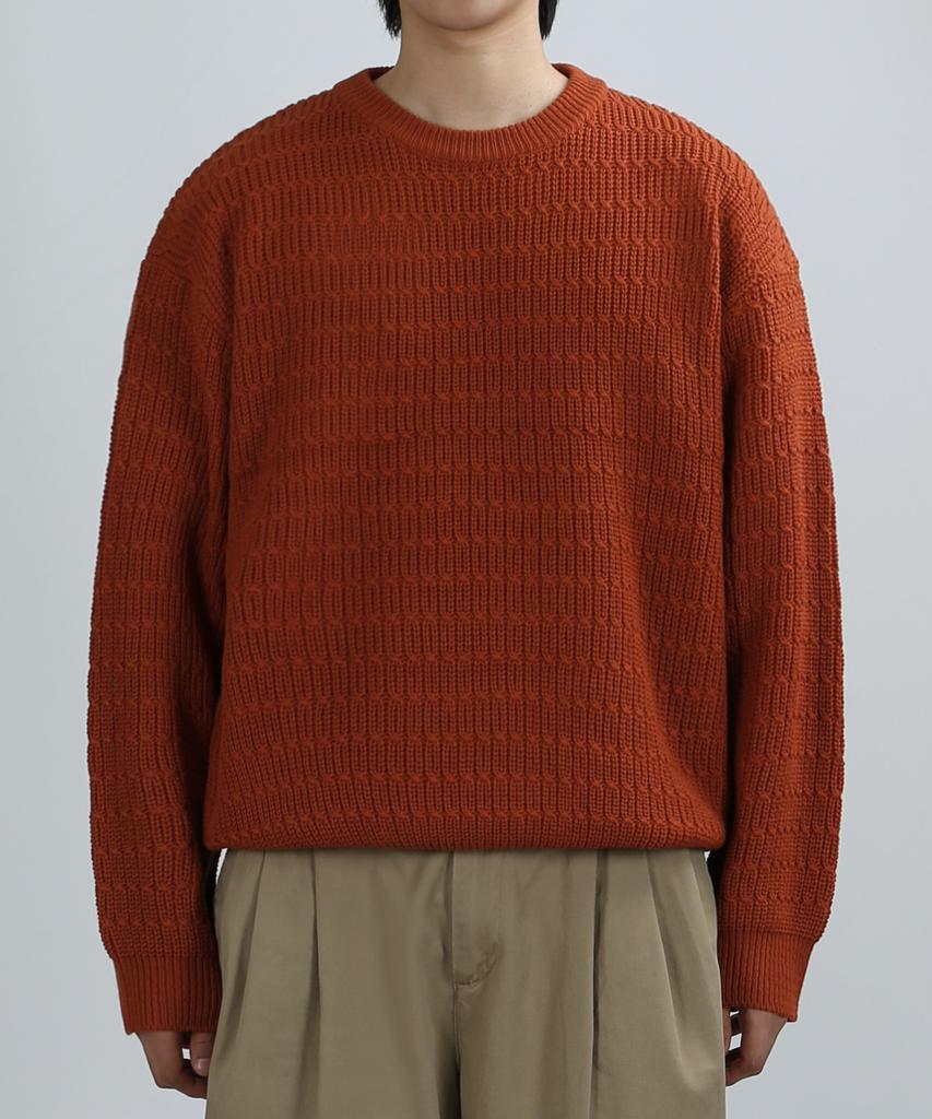 VERYVAIN Geometry Chain Knit (Ocher Orange)