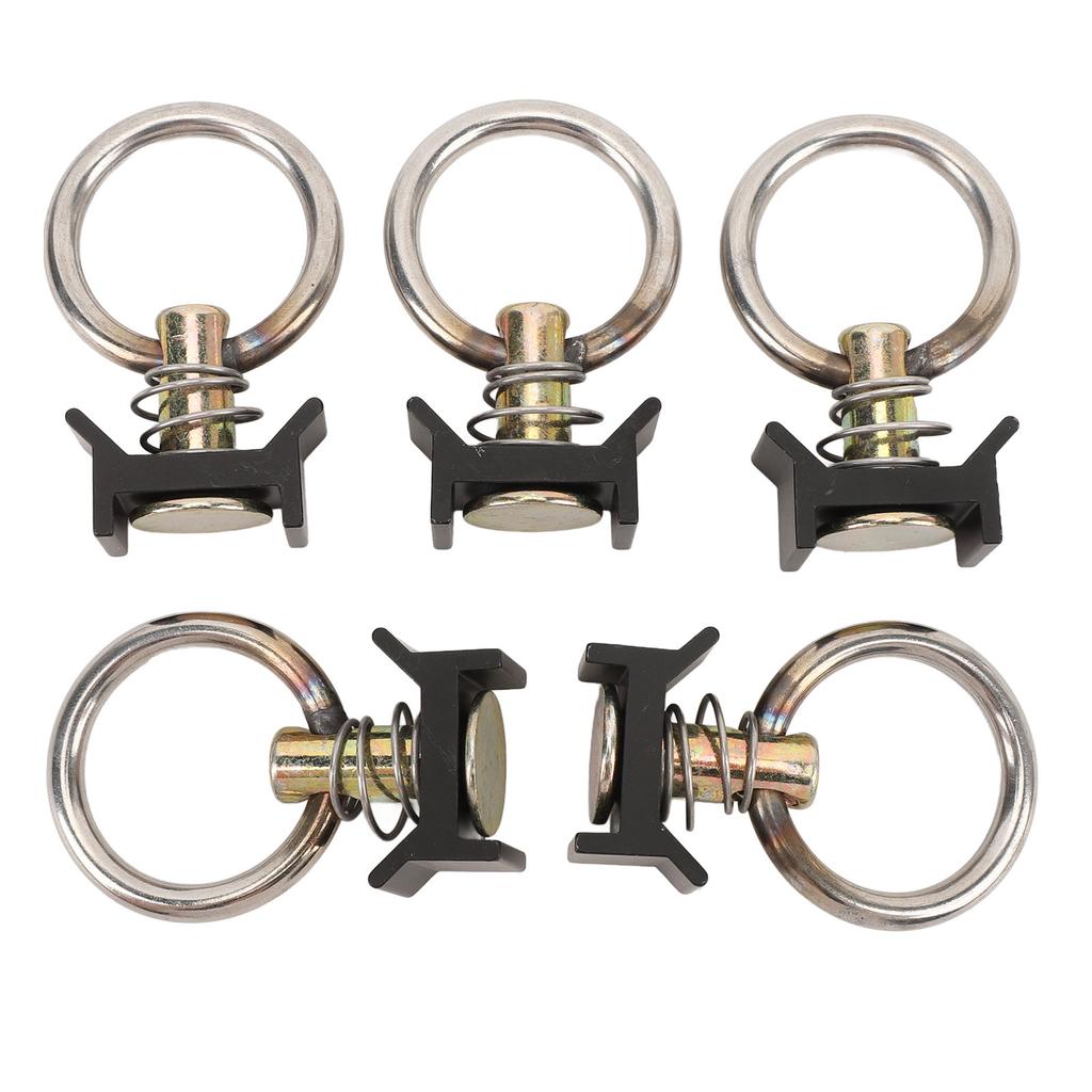 5 Stück L-Schiene Zurrpunkt Einzelner Bolzenbeschlag Vielseitiger Sicherer Befestigungspunkt Zurrpunkt Befestigungshaken für LKW-Ladefläche