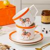 Set di tazze da caffè in ceramica Jinmingli Cavallo Rampante