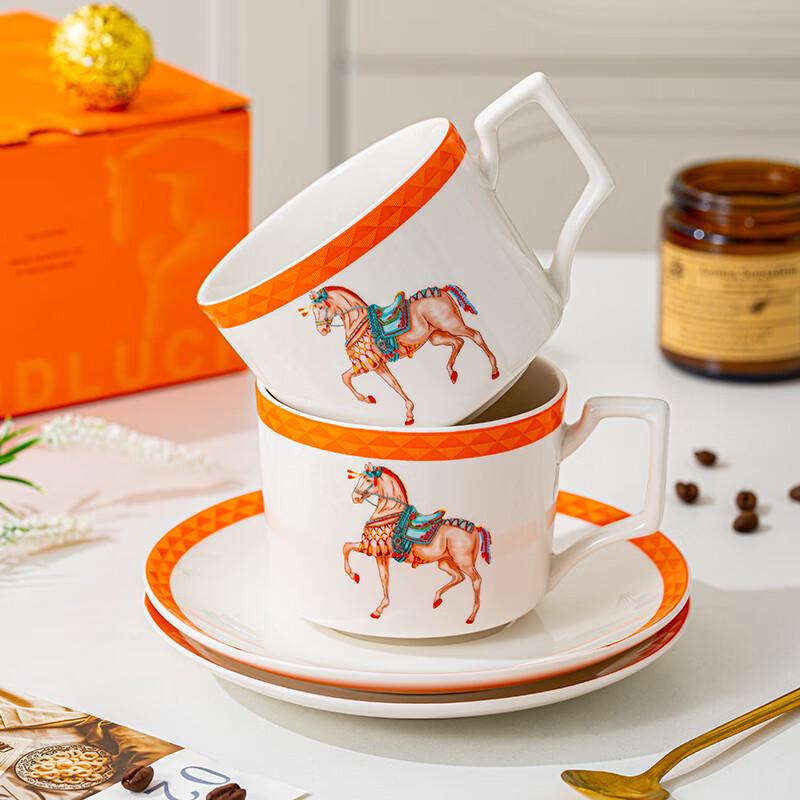 Set di tazze da caffè in ceramica Jinmingli Cavallo Rampante