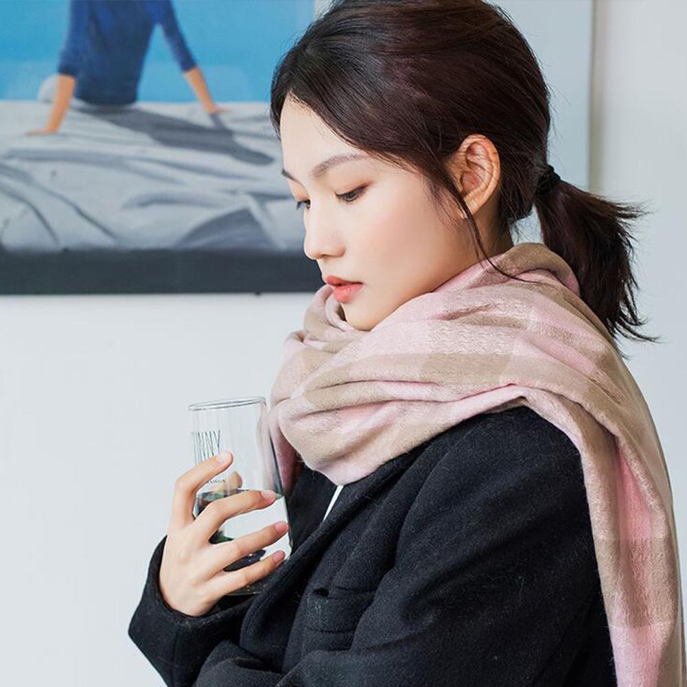 Autumn Winter Unisex Scarf Imitation Cashmere British Style Plaid Tassel Cape Shawl