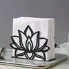 1Pc Elegant Metal For Lotus Flower Napkin Holder - Stylish Kitchen & Dining Tabletop Accessory,Ideal For Home And Restaurant Use