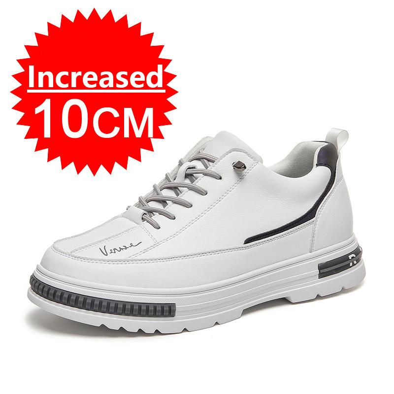 

Мужские повседневные кроссовки 8 см 6 см обувь на платформе Белые спортивные туфли Невидимая обувь для увеличения роста Черные кожаные мужские туфли 40