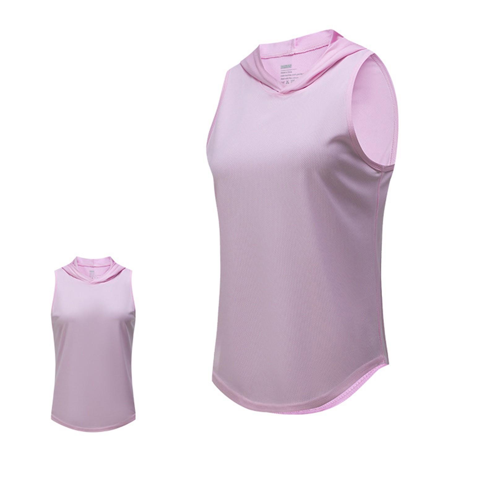 

Женская повседневная однотонная спортивная быстросохнущая одежда для фитнеса короткий жилет для фитнеса S розовый