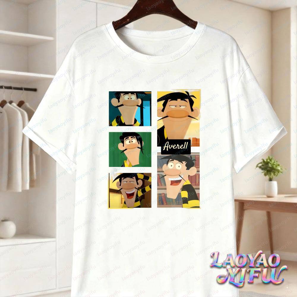 Averell Lucky Luke Character Graphic TShirt Nostalgic Cartoon Unisex Cotton Tee Vintage Classic Trend Streetwear Unisexs Clothing