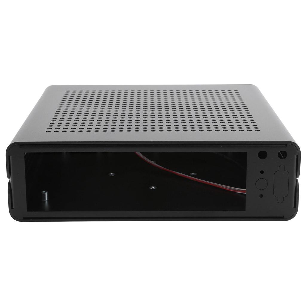 G60S HTPC Chassis Full Aluminum DCATX Power Supply MiniITX Case for Desktop Computer(Noir USB2.0)