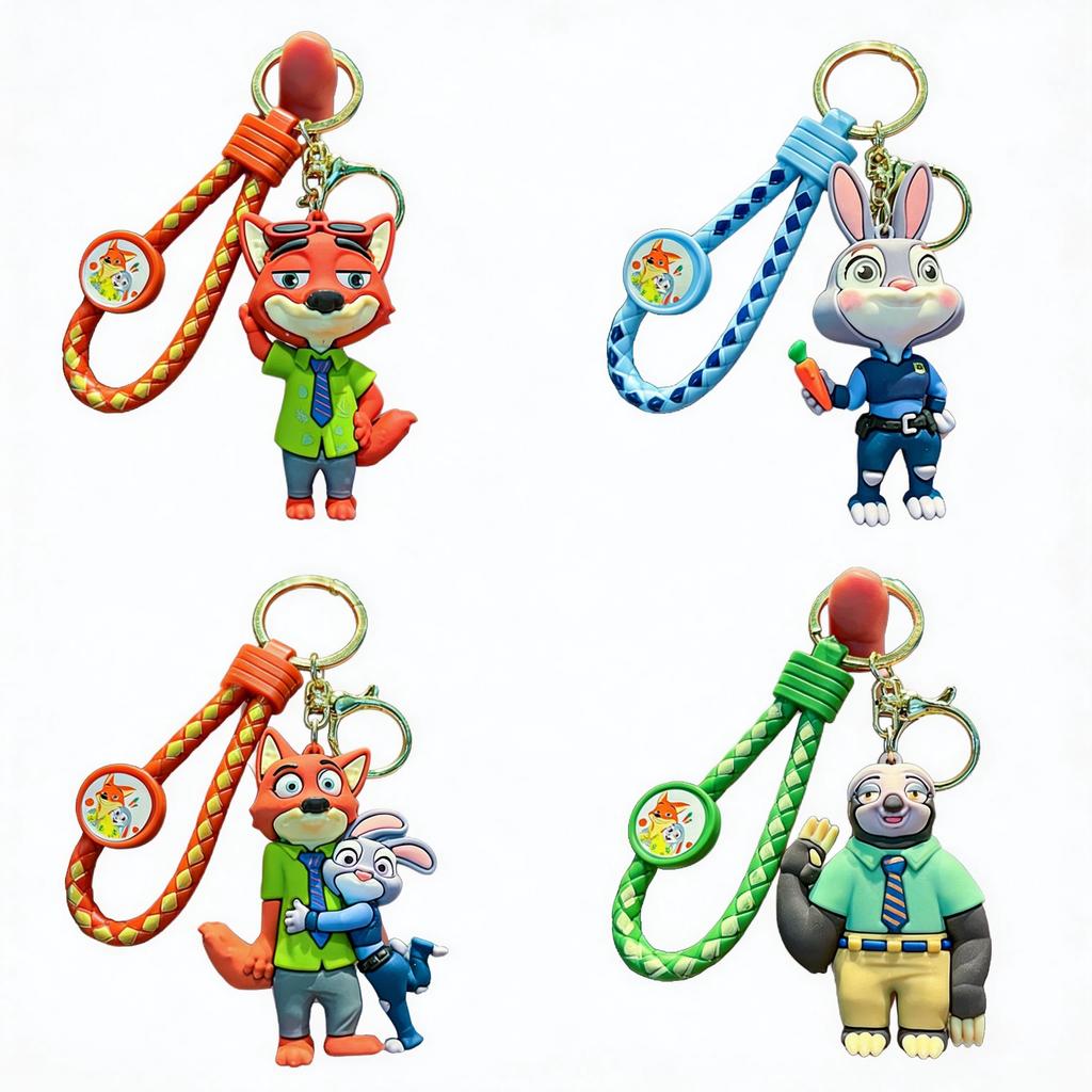 Figura Anime Zootopia 2 Muñeca Linda de PVC Llavero para Coche Accesorios Colgante para Bolso Encanto Regalo de Navidad Perfecto para Ella