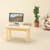 Toys Toy Model Model Furniture Wooden Tea Table Simulation Wood Table 1:12 Dollhouse Kids Play Toys