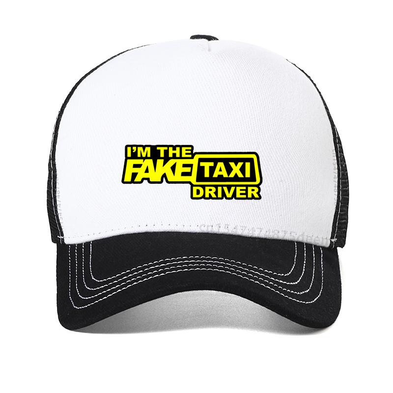 new FAKE TAXI Cap Men Hip Hop Funny Hat Cool Summer Mesh Baseball Cap for Driver Taxi gorras