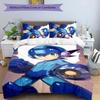 3pcs Cartoon Rockman Game Megaman Pattern Bedding Set Duvet Cover Set Includes Duvet Cover &pillowcases, Perfect All Season Bedroom Decoration & Gift