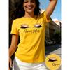 Eyelash and Dream Abstract Portrait Pattern Printed T-shirt, Short Sleeve Round Neck Casual Top, Summer and Spring, Women's Wear