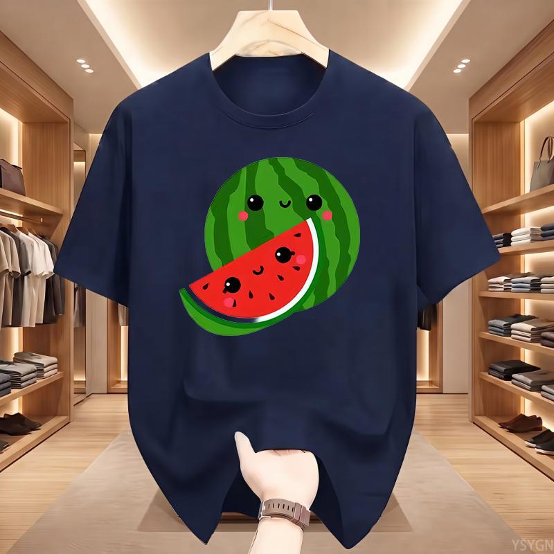 Kawaii Watermelon TShirt Cute Fruit Graphic Tees Happy Summer Aesthetic Shirt Funny Foodie Gift Retro Style Unisex Tops