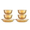 LOCK&LOCK Crystal Amber 6-Piece Tableware Set