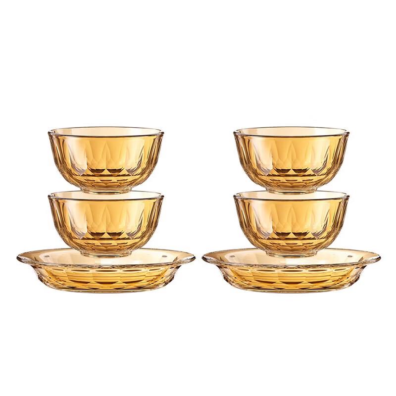 LOCK&LOCK Crystal Amber 6-Piece Tableware Set