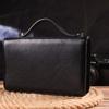 Original Men's Purse with Two Compartments Made of Genuine Grained Leather CANPELLINI 21567 Black