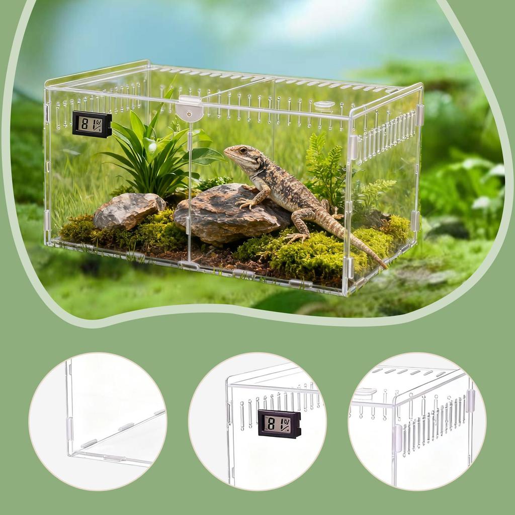 Terrarium dla gadów Klatka dla kraba pustelnika Akrylowa obudowa dla pająka Zbiornik dla pająka Klatka dla tarantuli dla Gekona Gerbila