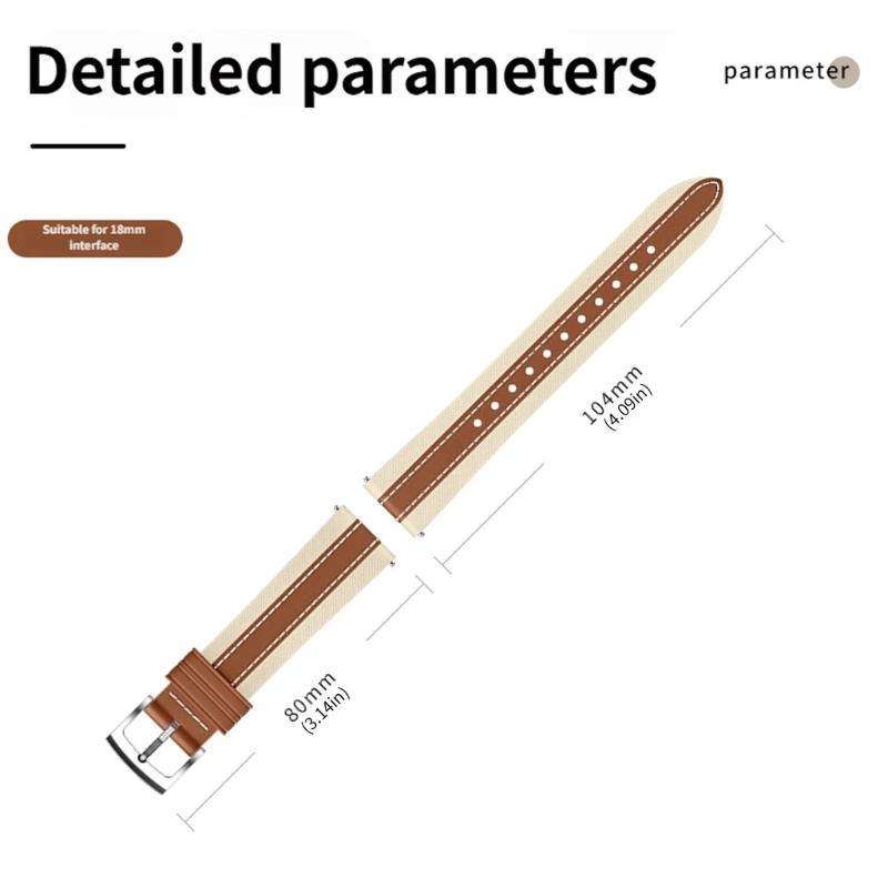 PU Leather Straps For Watch GT4/5/6 41mm Watch Bands 18mm Width Leather Bands Replacement Straps Belt
