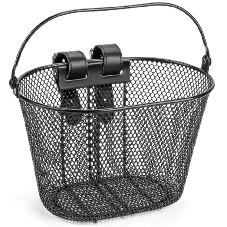 Large Capacity Bicycles Front Handlebar Basket Childrens Bike Basket Waterproofs Metal Childrens Tricycle Basket чёрный