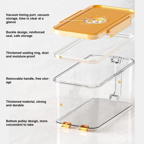 Vacuum Bread Storage Container, Bread Storage Container, Sealable Container, Vacuum Food Storage Container with Vacuum Pump, Food Storage Box with Rem