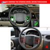 For Land Rover Freelander 2 2007 2008 2009 2010 2011 2012 Hand-stitched Suede Leather Car Interior Steering Wheel Cover Trim