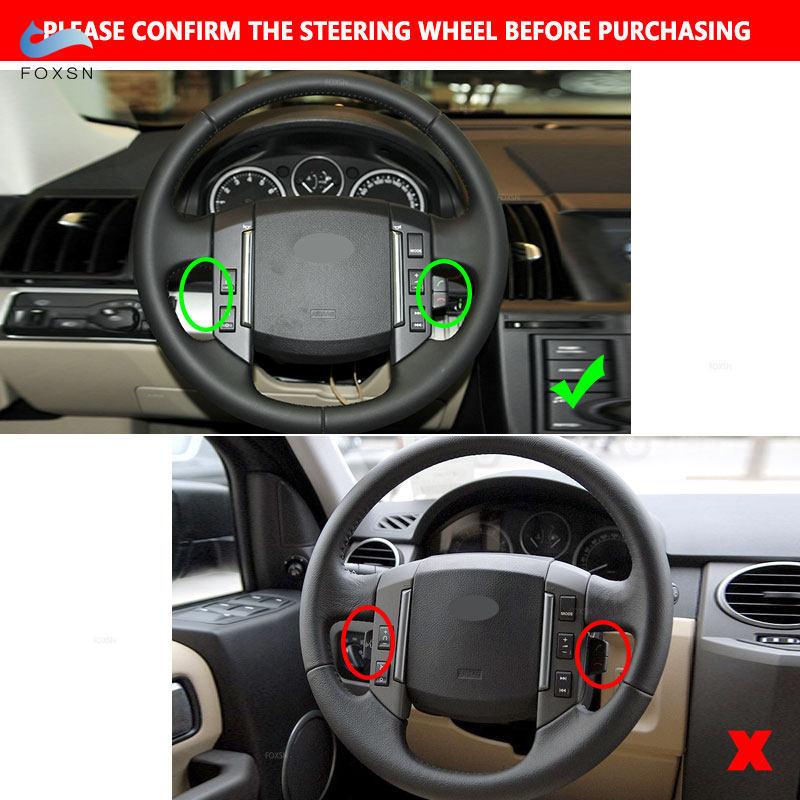 For Land Rover Freelander 2 2007 2008 2009 2010 2011 2012 Hand-stitched Suede Leather Car Interior Steering Wheel Cover Trim