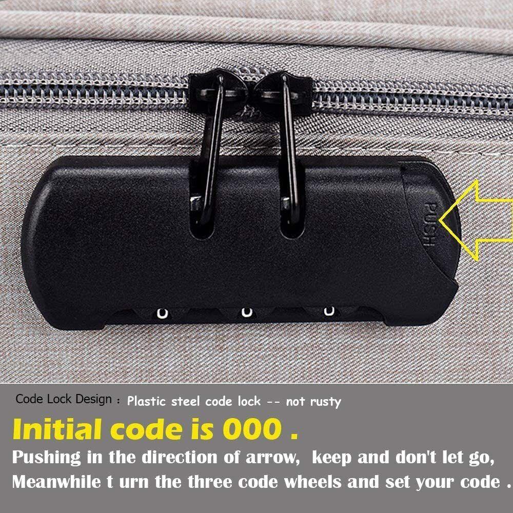 3-Layer Document Box With Lock File Storage Organizer Box Waterproof Safe Bag 