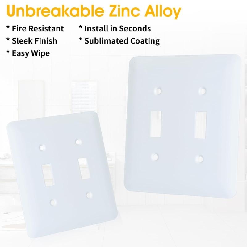 Upgrades Two Position Toggle Switches Plate Electrical Accessory with Quick Installation for Wall Outlets & Appliances