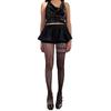Sexy Fishnet Lace Stockings with Vertical Stripes & Heart Patchwork
