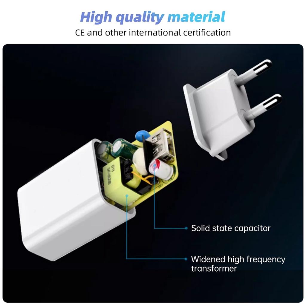 FONKEN 5V/2A Power Adapter US/EU Plug USB Power Port Converter Universal Mobile Phone Chargers Travel Power Adapter