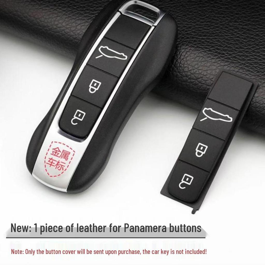 Porsche Key Shell Leather Logo for Cayenne, 911, Macan, 718, Panamera