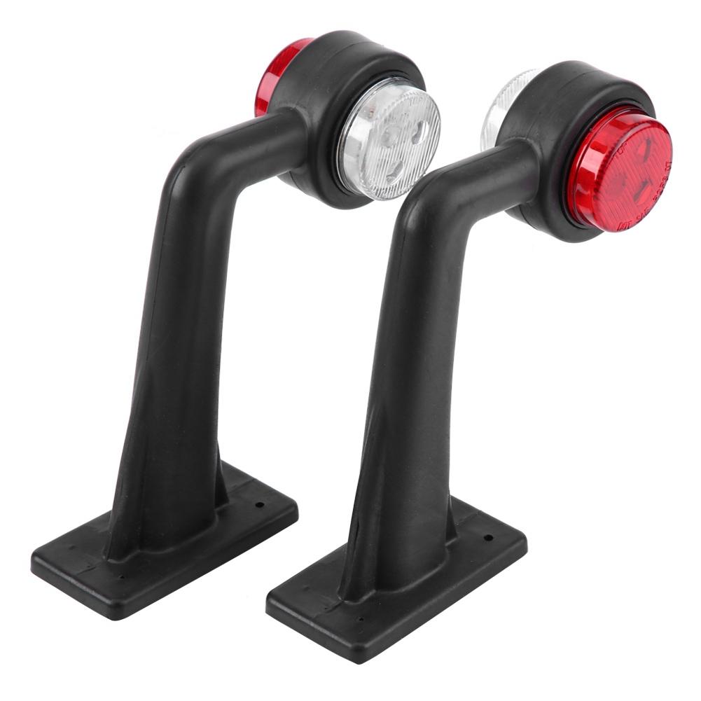 2Pcs 12 LED 10V‑30V Elbow Side Marker Indicator Light Lamp Side Marked Lamp for Car Truck (X1)