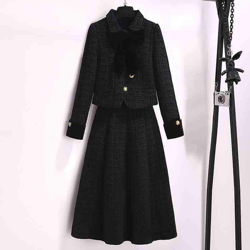 Women's Festive Slim-Fit Coco-Style Suit Skirt Set - Spring/Autumn 2026