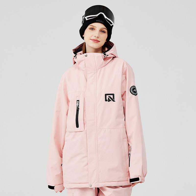 Jaquetas de esqui para homens e mulheres ao ar livre à prova de vento impermeável snowboard jaqueta respirável quente multi-bolsos jaqueta de esqui unissex capuz casaco de neve