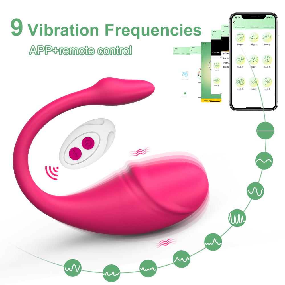 Kabelloser & APP-Fernbedienungs-Eivibrator Tragbarer Bluetooth-Kegel Vaginalkugel Klitoris G-Punkt Anal-Dildo Vibratoren Sexspielzeug für Frauen