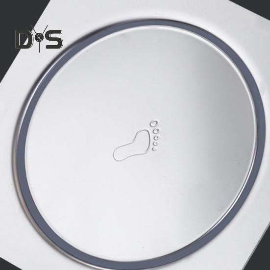 Bodenablaufabdeckung aus Edelstahl, präzise Dichtungsstruktur blockiert Gerüche und Insekten, Fußpedalschalter, Abflussabdeckung