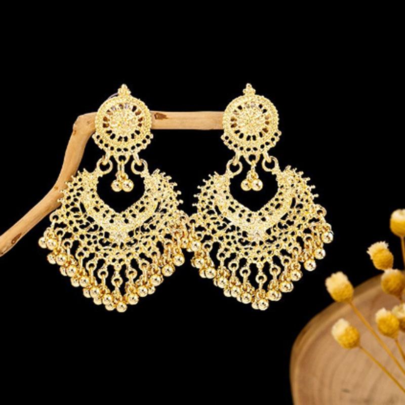 Retro Ethnic Style Rice Beads Tassel Bohemian Simple Women Earrings