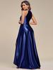 Ever-Pretty Women's Asymmetric Shiny Satin Halter Floor-Length High Low Evening Dress