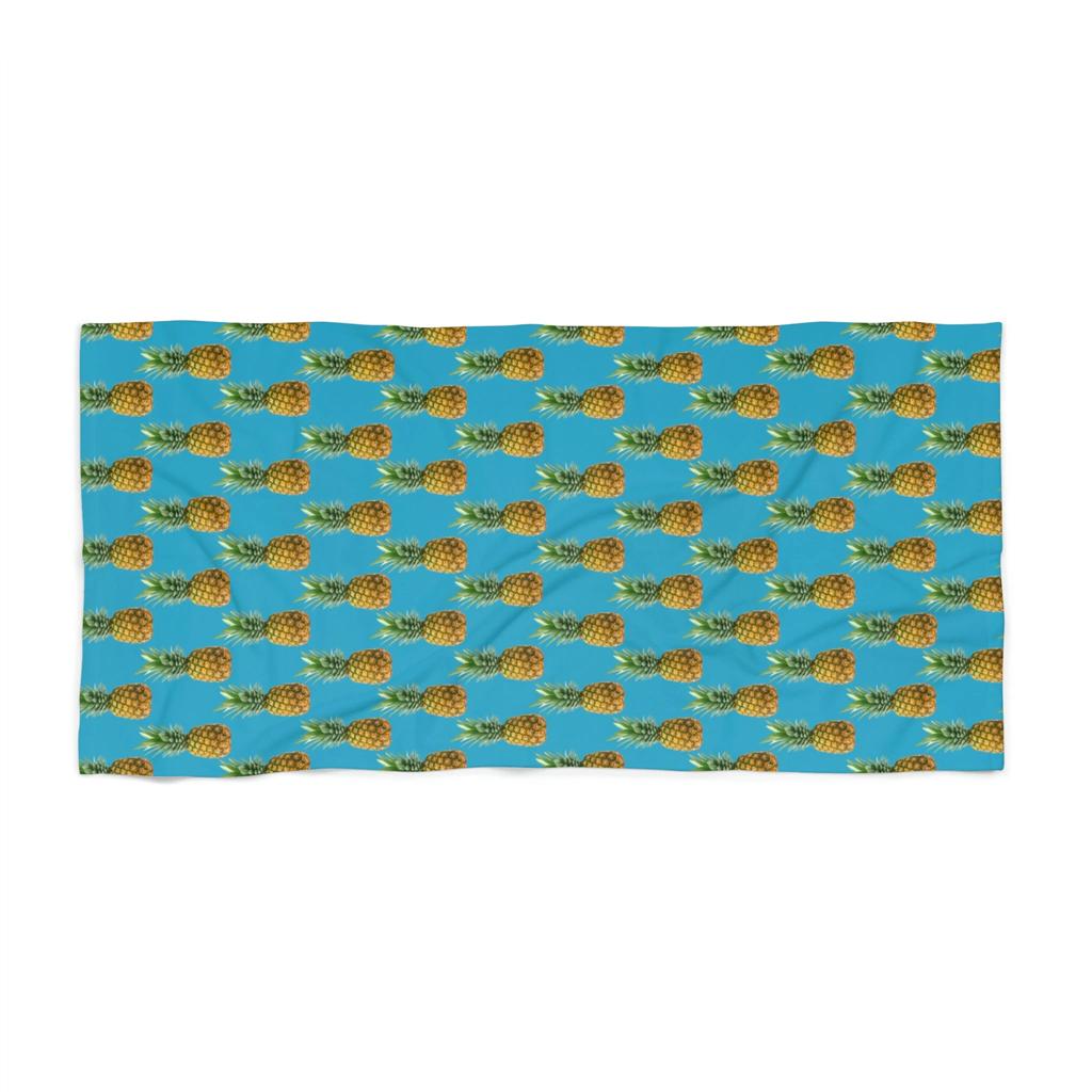 1PC Hala Kahiki Pineapple Beach Towel Soft Absorbent Tiki Style for Summer Pool Vacation Travel Decor