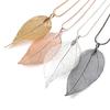 Unique Women  Jewelry Simple Leaf Sweater Pendant Long Chain Necklace