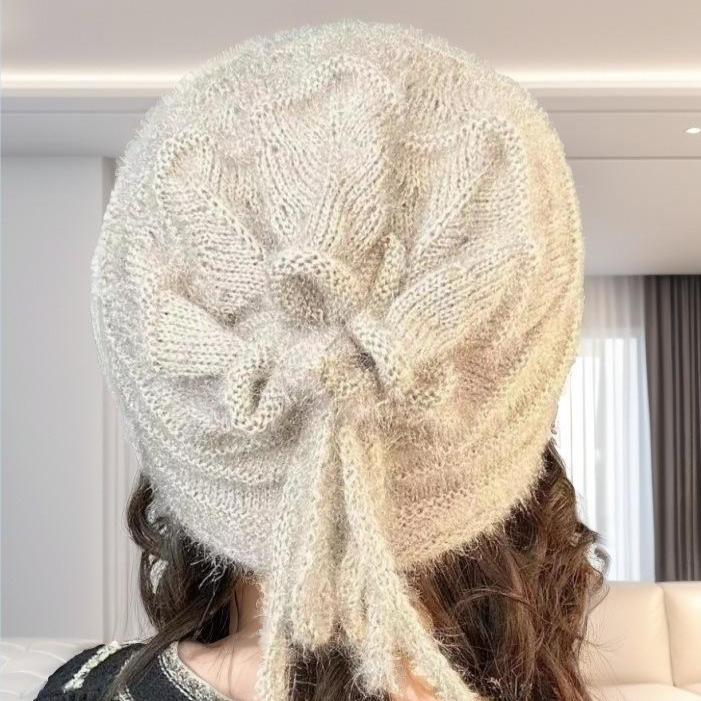 Women's Hats Pullover Hats Drawstring Style Stacked Hats Warm Hat Knitted Hats