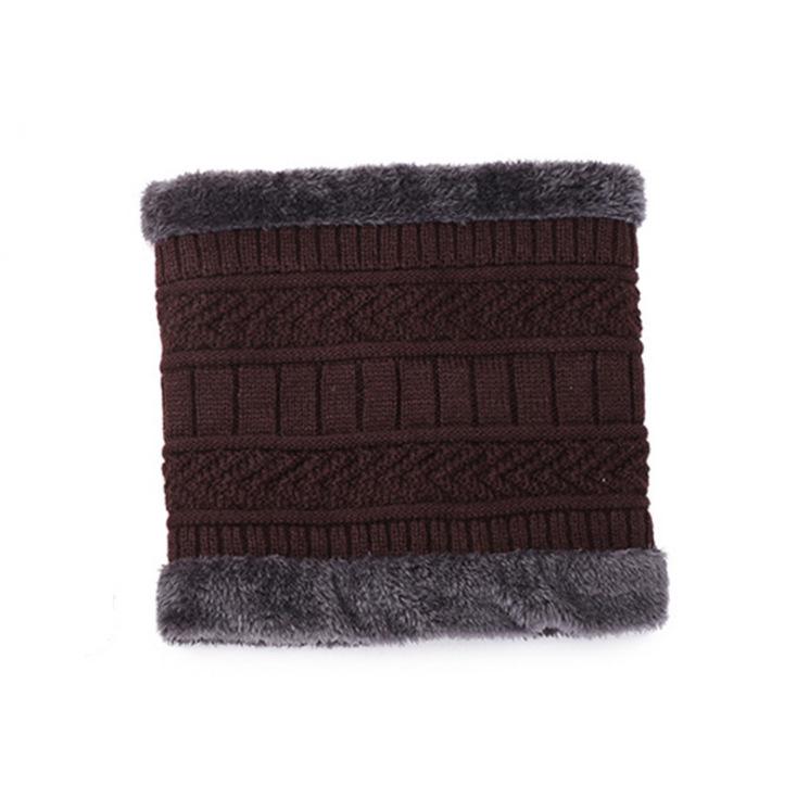 Winter Knitted Fleece-Lined Hat & Scarf Set for Men, Women & Kids - Thick Wool Parent-Child Cap