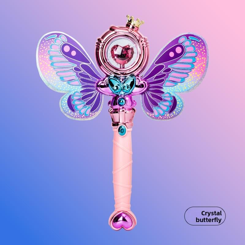 Princess Magic Wand Light And Music Toy For Girls With Flashing And Rotating Features