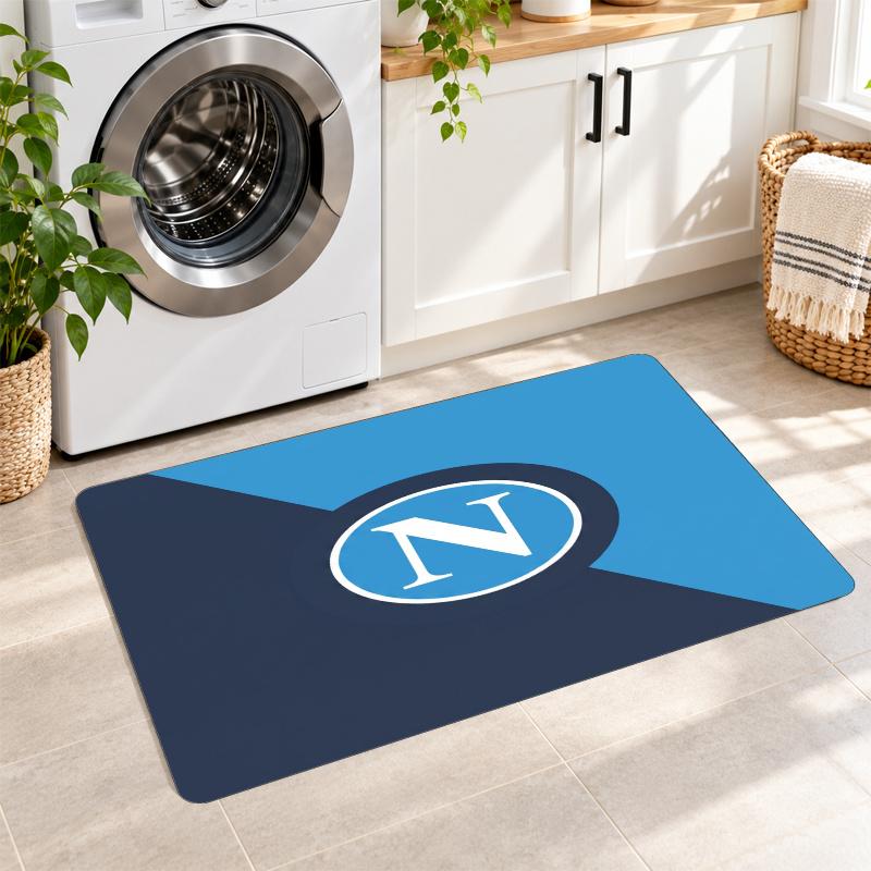 Flanell Küchenmatte Napoli FC Weicher Teppich Rutschfester Bodenbelag Heimdekoration