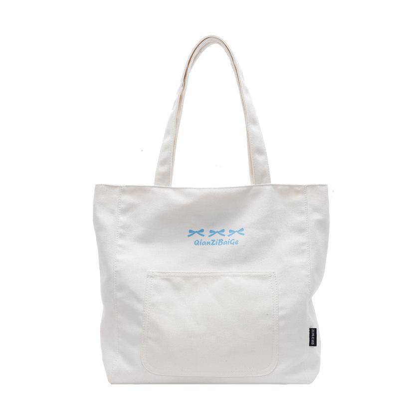 Einfache und geräumige Umhängetasche 2025 neue literarische und vielseitige Tragetasche für Studenten