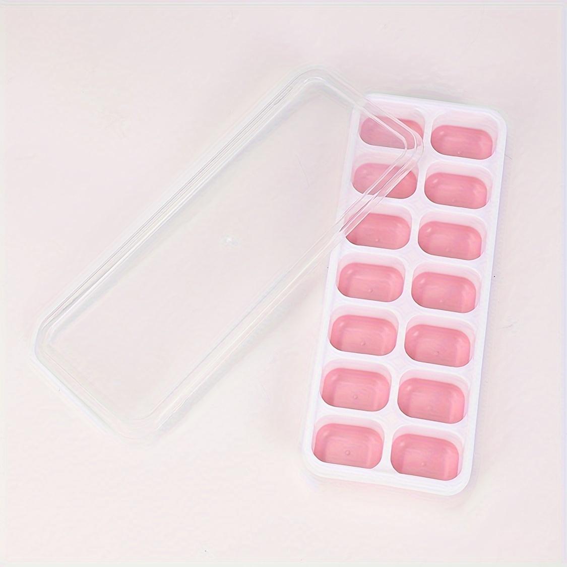 1PC Ice Cube Tray Is Easy To Remove, Ice Cube Ice Grid Can Be Reused розовый