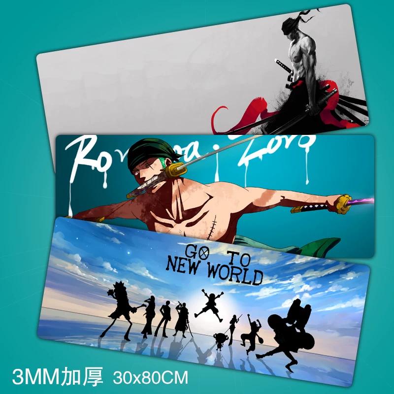 ONE PIECE Animation Peripheral Monkey D. Luffy  Roronoa Zoro Dormitory Second Dimensional Computer Keyboard Table Mat Waterproof Large Cute Mouse Mat