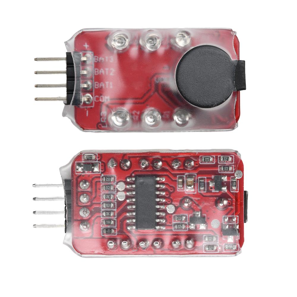 2S-3S Cell Lipo Battery Low Voltage Alarm Buzzer Speaker LED Indicator BB Sound Low Voltage Alarm Buzzer