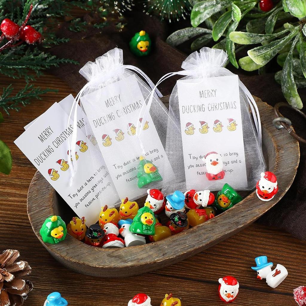 6pcs Christmas Pocket Animals Employee Appreciation Cards Duck Inspirational Keepsake For Holiday Greetings Team Incentives Gift
