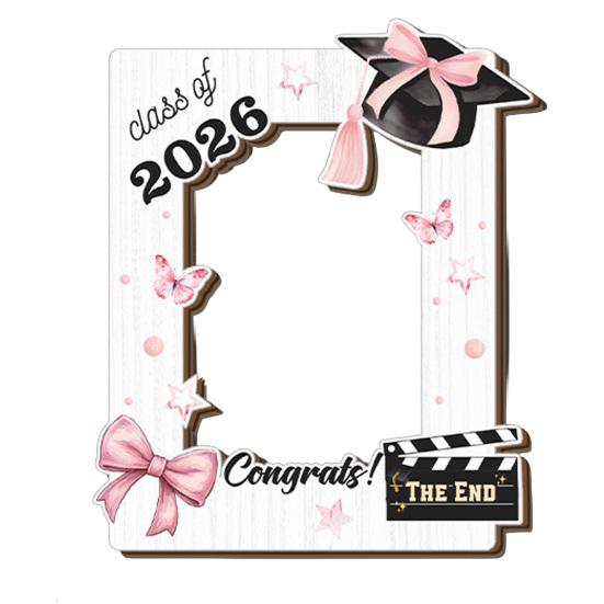 Graduation Memorial Wooden Photo Frame Class of 2026 Solid Wood